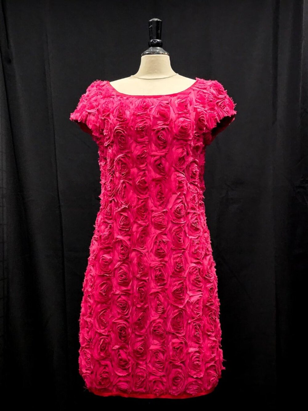 3D Rose Illusion Fabric Mini Dress by Canadian Brand Pink Tartan